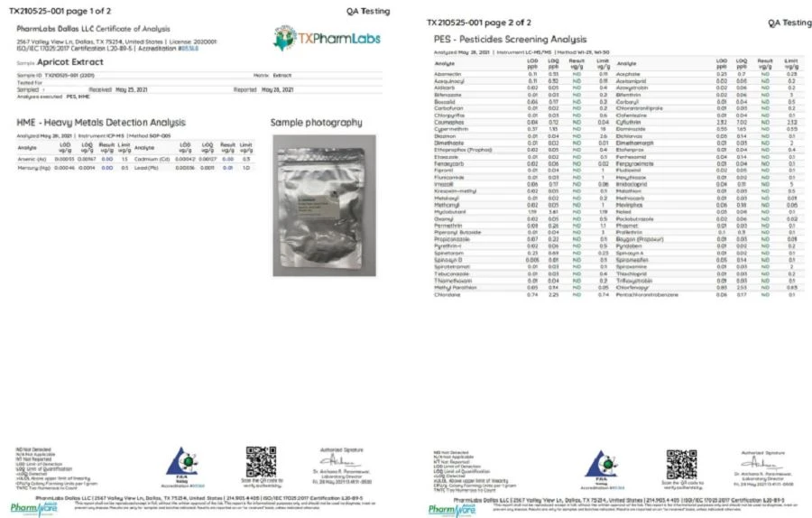 Yarrow Extract Third Part test report